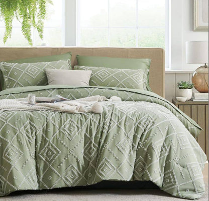 Embossed flower duvet cover