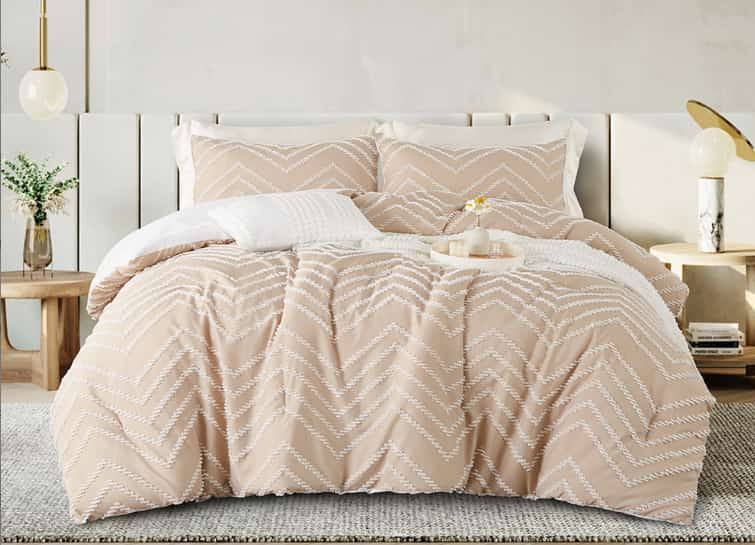 Embossed flower duvet cover