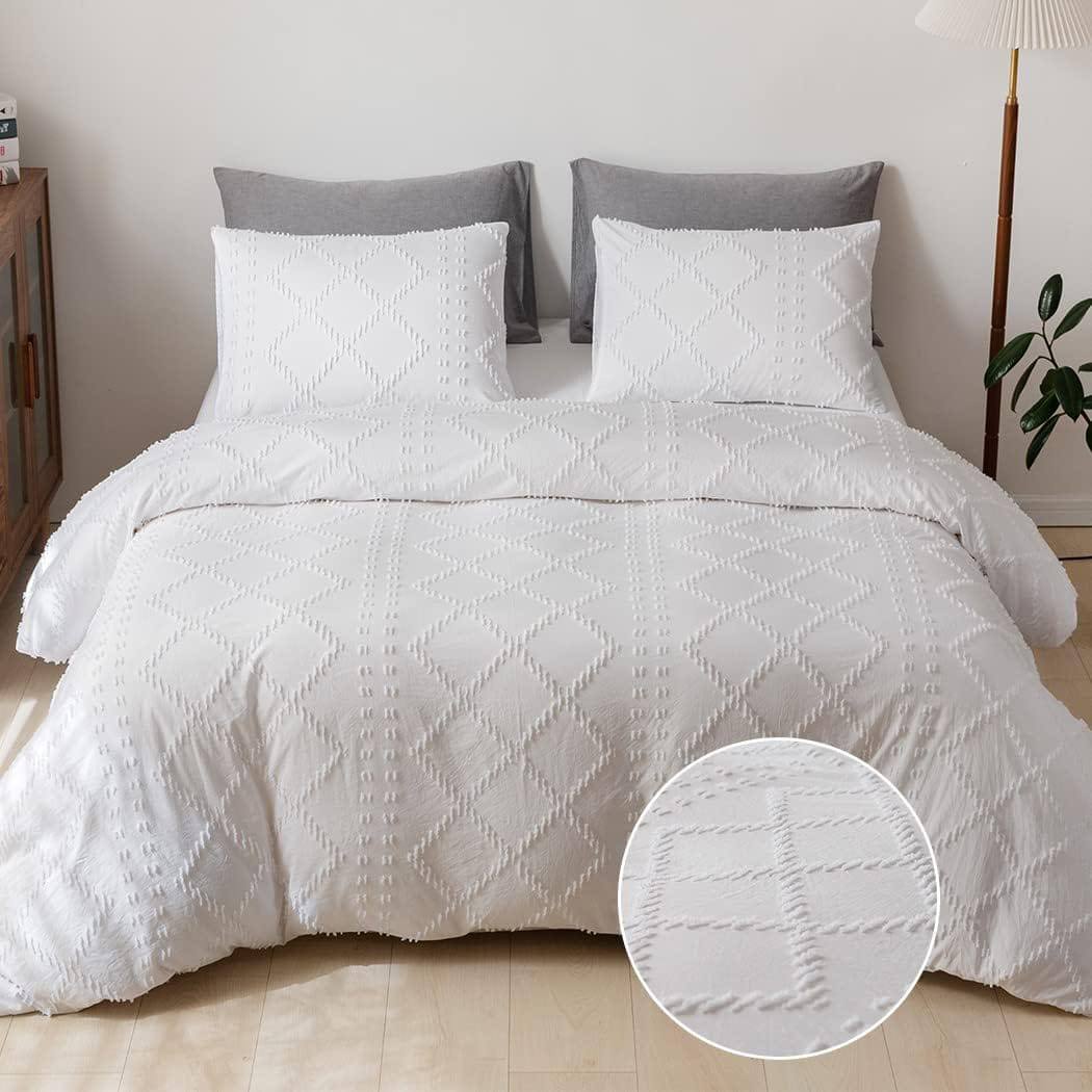 Embossed flower duvet cover