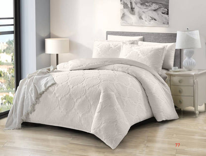 Embossed flower duvet cover