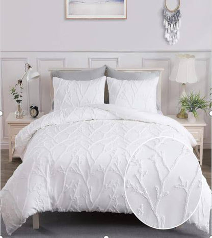 Embossed flower duvet cover