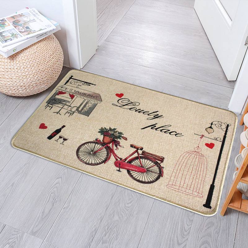 Rubber bottom entry door mat