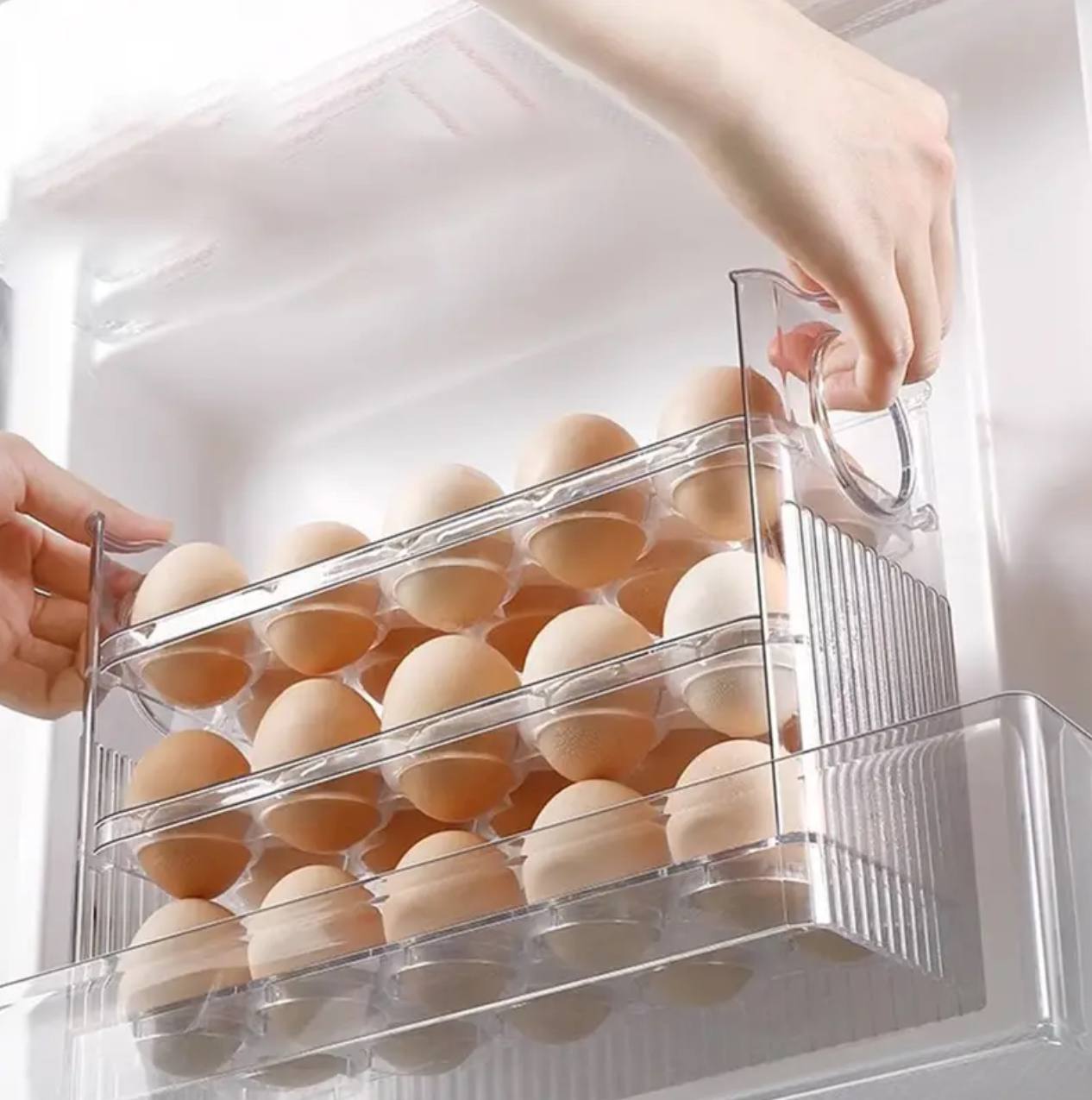 Acrylic transparent  flip egg box