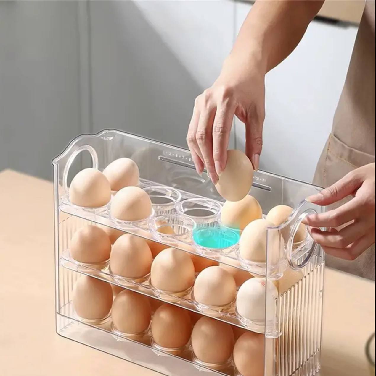 Acrylic transparent  flip egg box