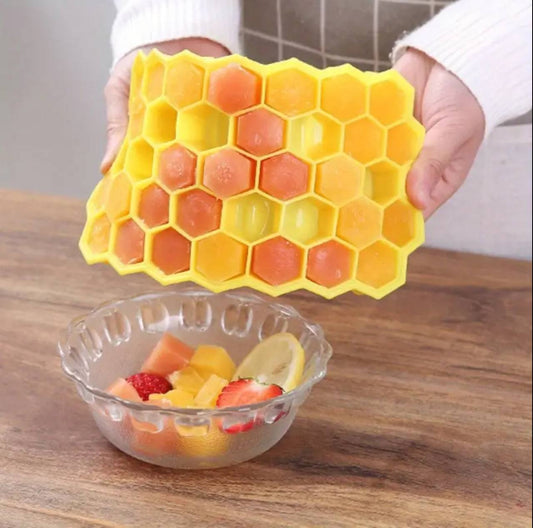 Yellow silicone icecube tray