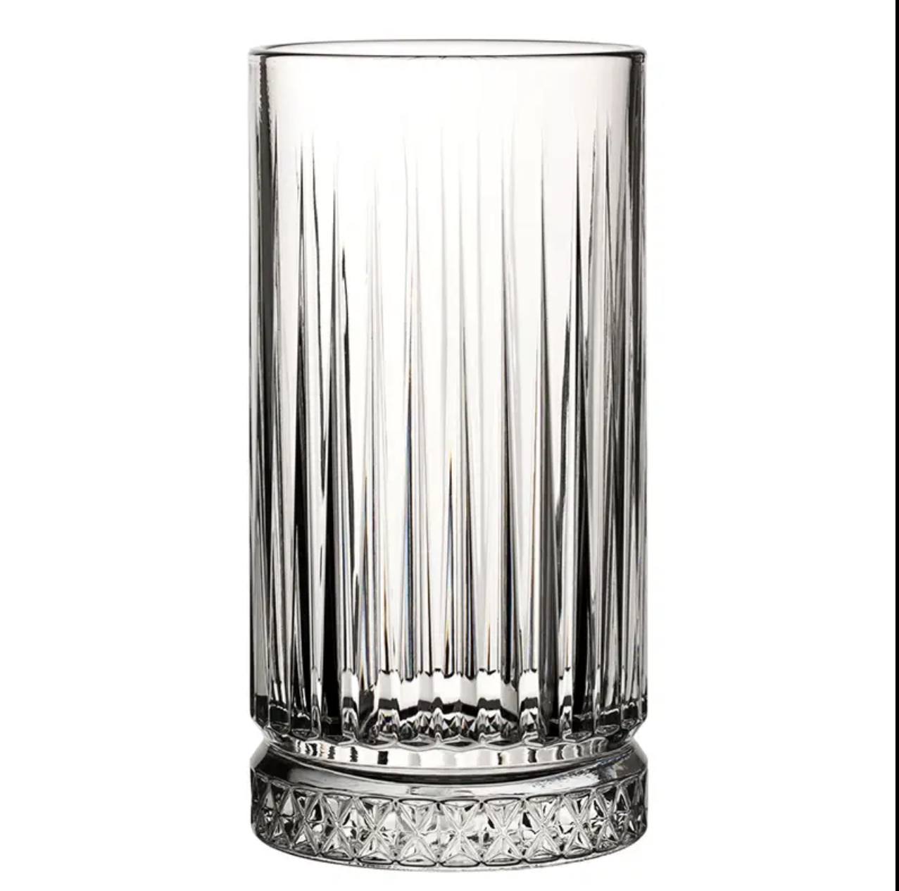6pc HIGHBALL Ribbed drinkware glass