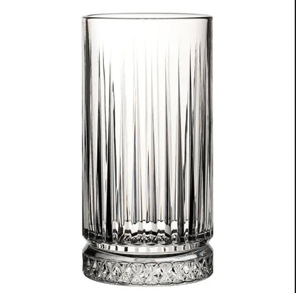 6pc HIGHBALL Ribbed drinkware glass