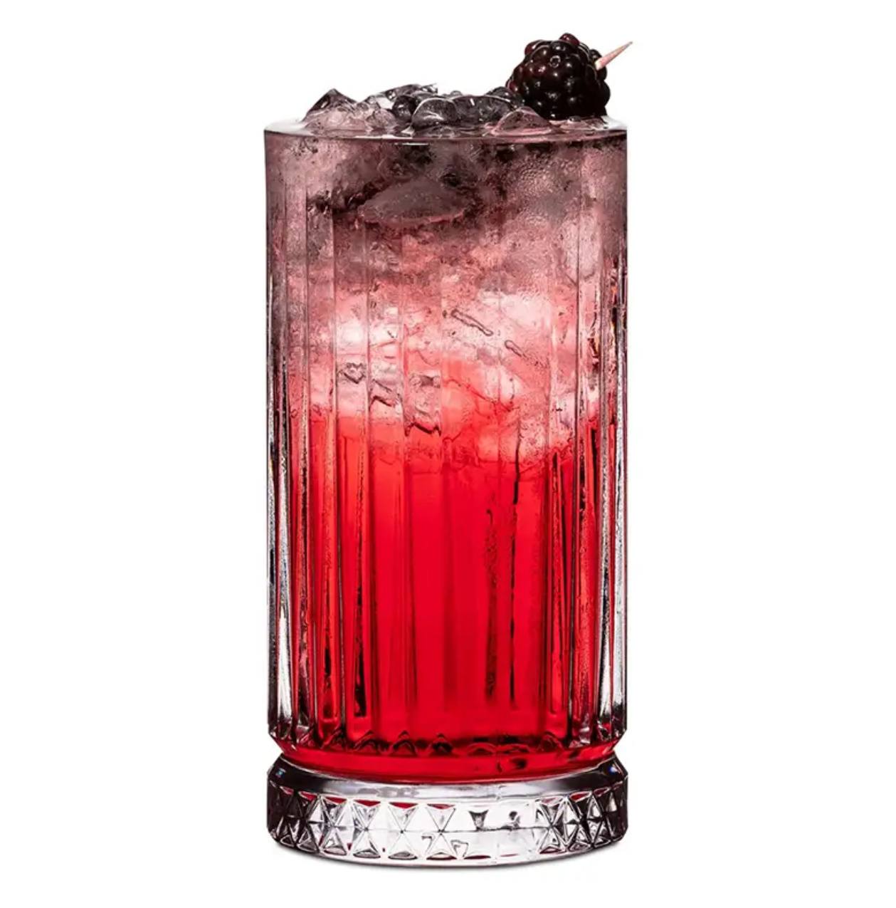 6pc HIGHBALL Ribbed drinkware glass