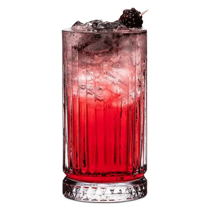 6pc HIGHBALL Ribbed drinkware glass