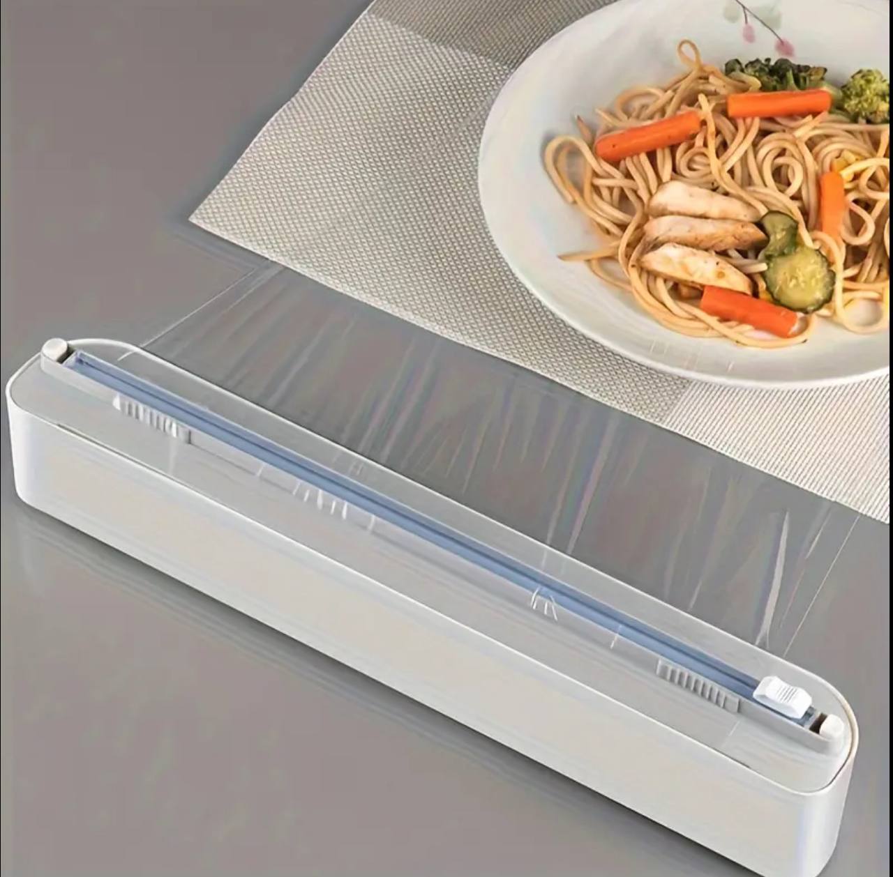 Plastic wrap cutter / cling film dispenser