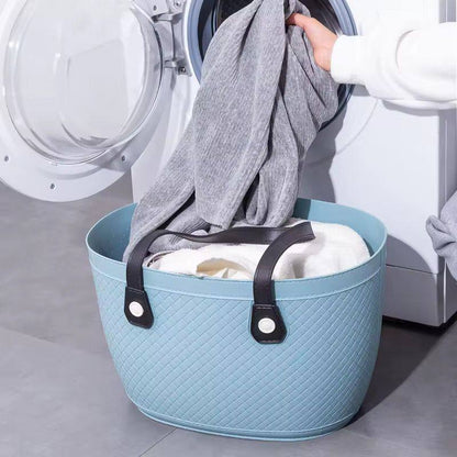 Portable handheld grocery storage basket / storage for dirty clothes