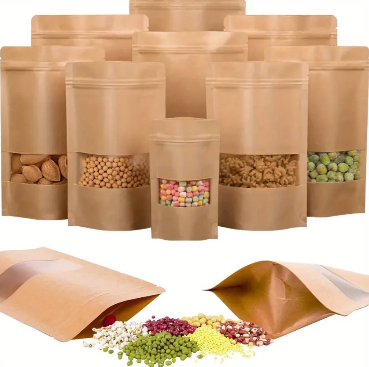 FOOD STORAGE BAGS KRAFT POUCH BAGS.
SET OF 50PCs