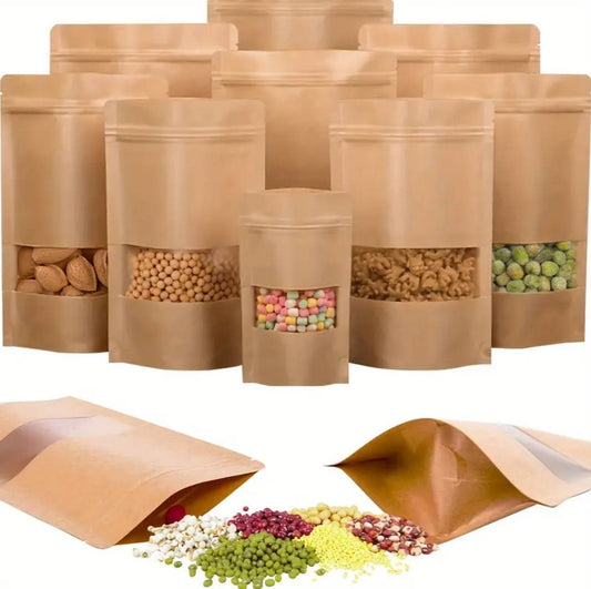 FOOD STORAGE BAGS KRAFT POUCH BAGS.
SET OF 50PCs