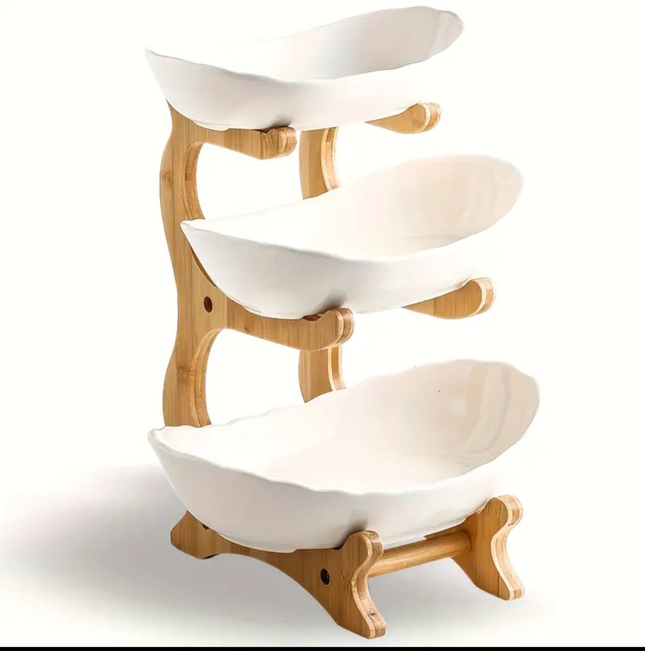 3 layer ceramic fruit plate