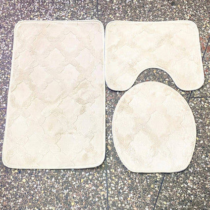 Bath mats  super Soft 
3 Piece toilet set