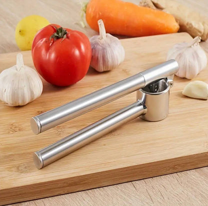Stainless steel garlic crusher