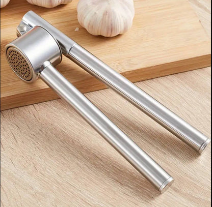 Stainless steel garlic crusher