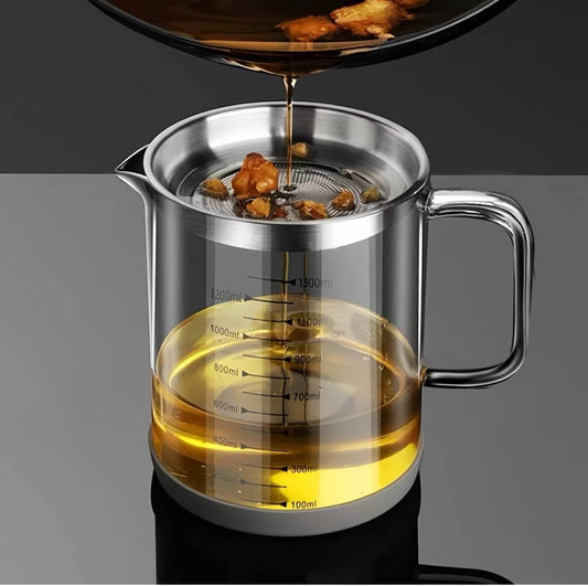 High borosilicate glass oil jar / filter