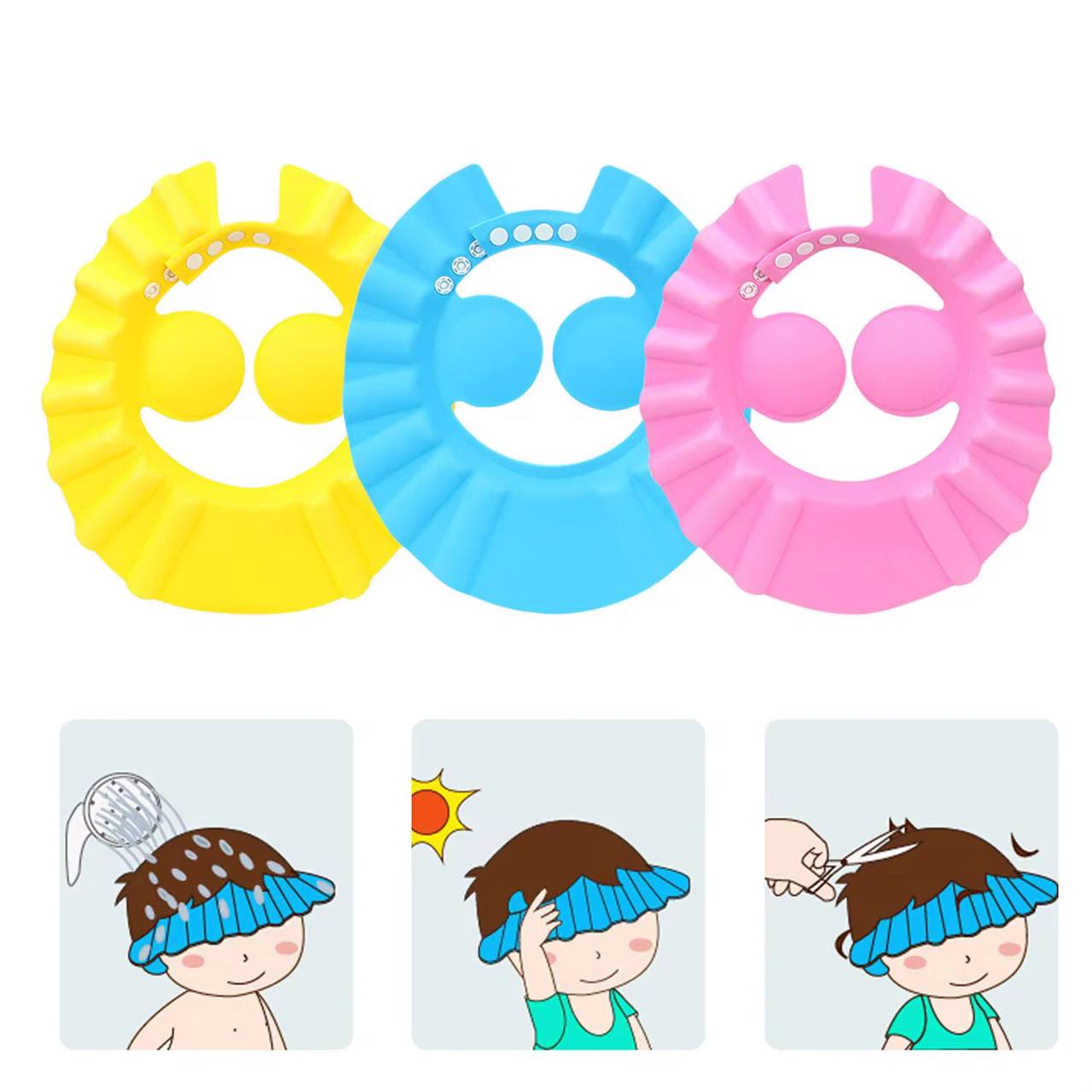 Kids bathing shower cap