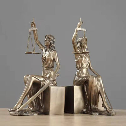 Goddesses Justice Bookends Statues