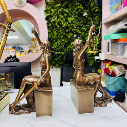 Goddesses Justice Bookends Statues