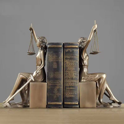 Goddesses Justice Bookends Statues