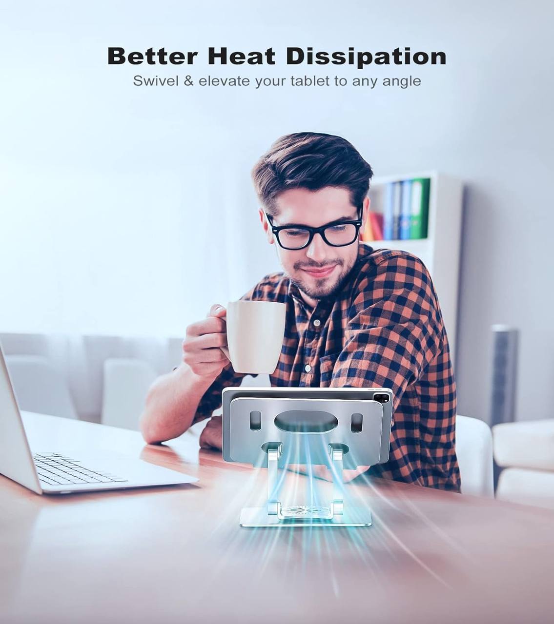 Aluminium Tablet computer 360⁰ rotary folding support bracket