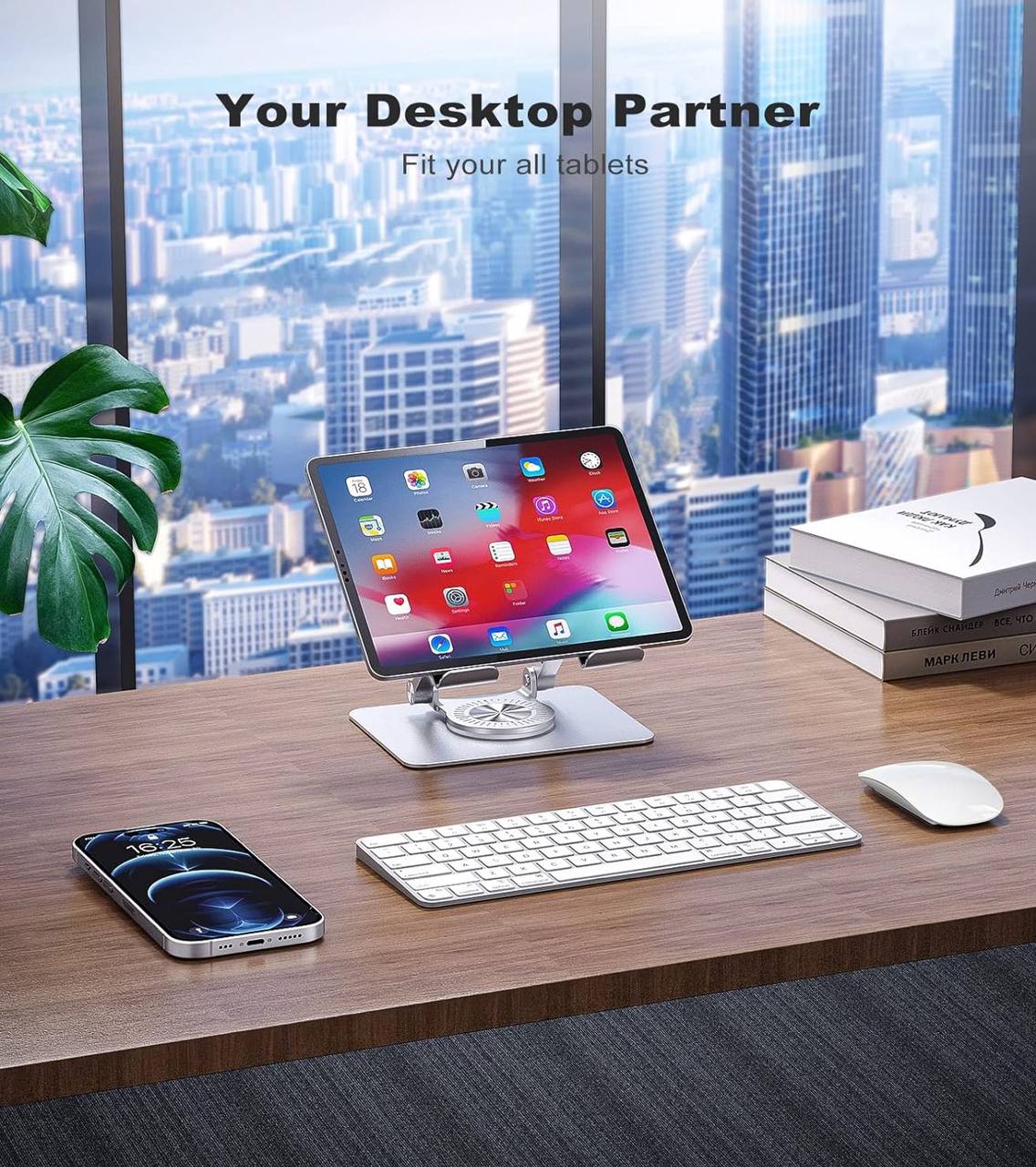 Aluminium Tablet computer 360⁰ rotary folding support bracket