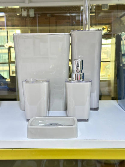 Modern luxury bathroom 5 piece accessory set