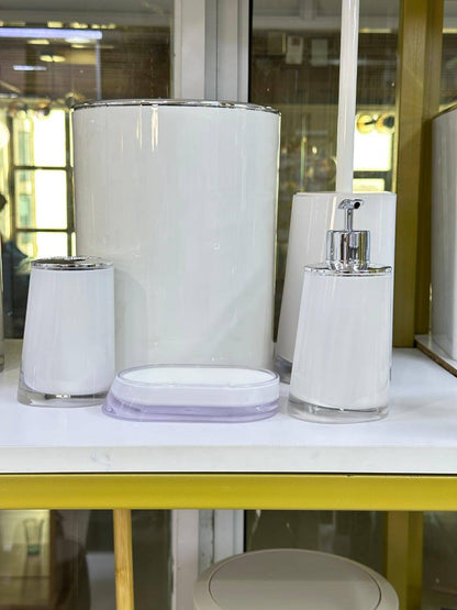 Modern luxury bathroom 5 piece accessory set