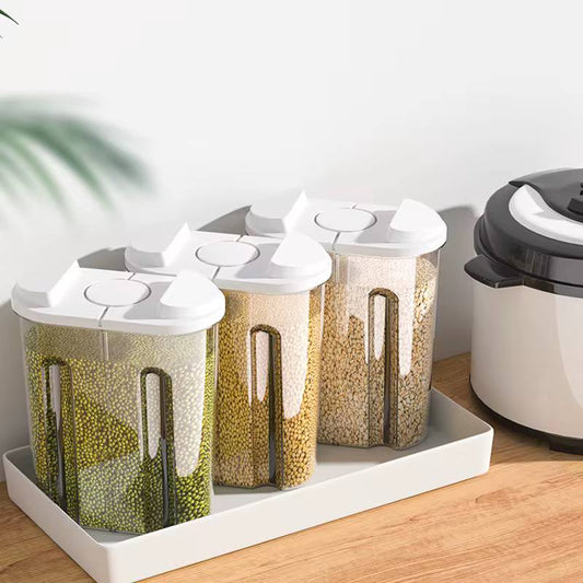Cereal Storage Container with Airtight Lids and 2 Compartments