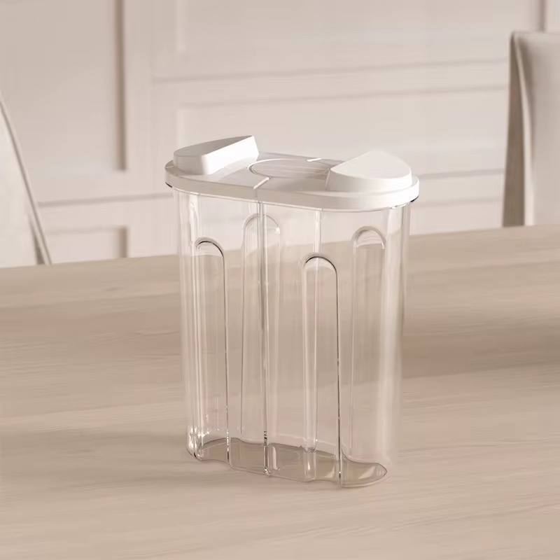 Cereal Storage Container with Airtight Lids and 2 Compartments