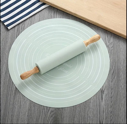 Silicone Baking Mat with  Rolling Pin Set