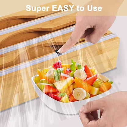 Bamboo wrap dispenser with cutter
3 layer