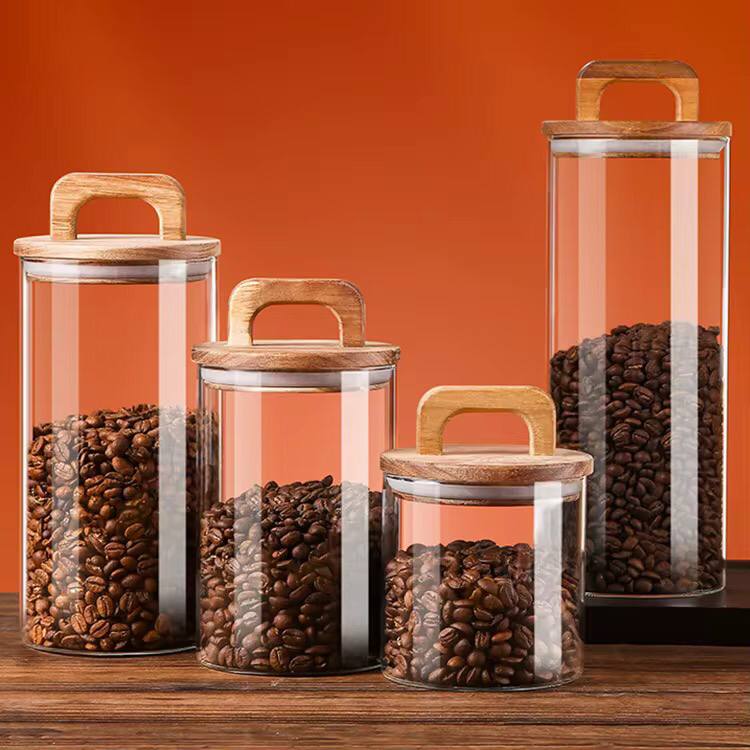 Borosilicate Glass Spaghetti Jar with Bamboo lid