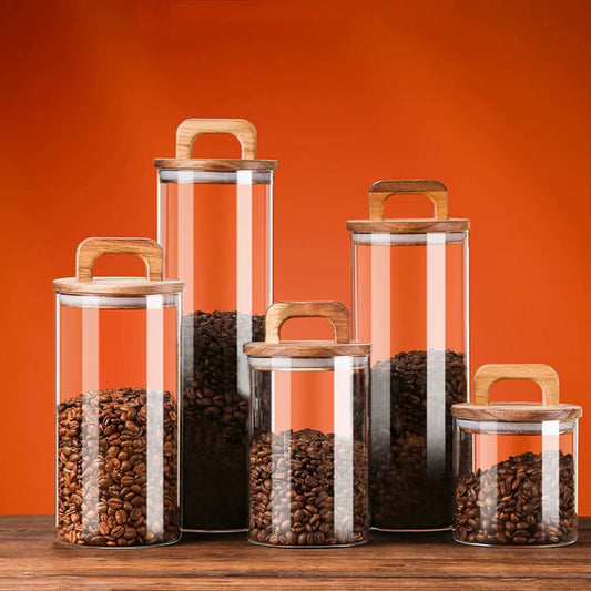 Borosilicate Glass Spaghetti Jar with Bamboo lid