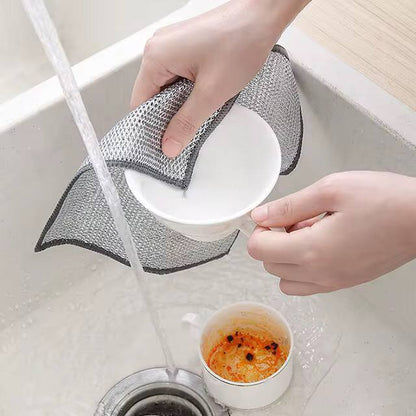 Multi-purpose magic wire dish cleaning cloth