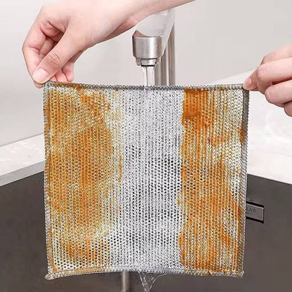 Multi-purpose magic wire dish cleaning cloth