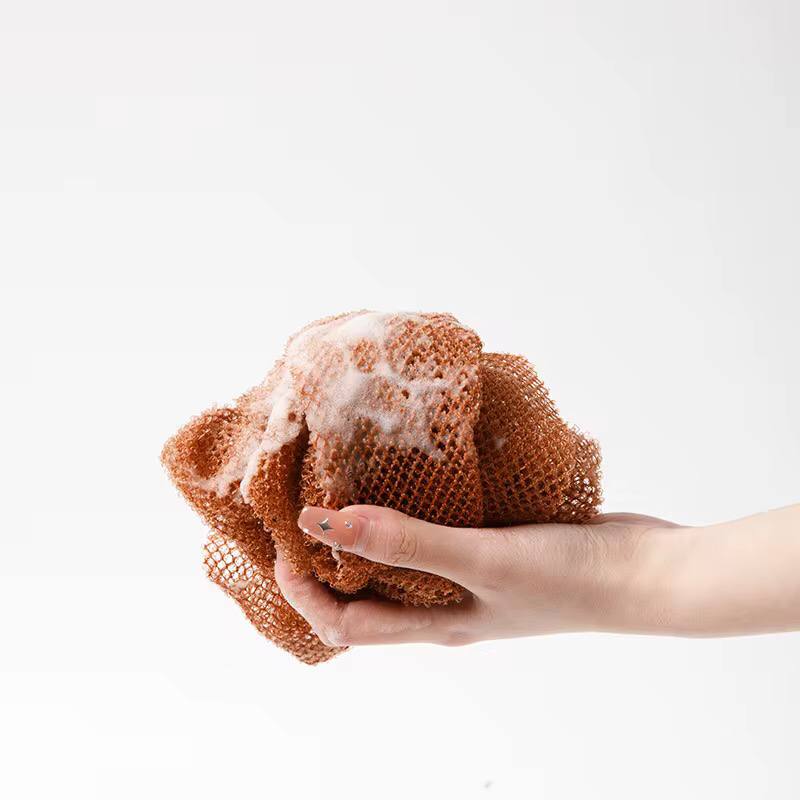 Exfoliating net bath sponge