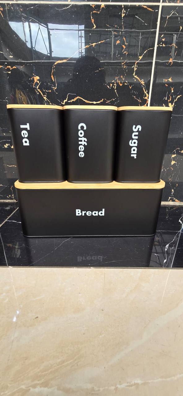 Storage Jars Set with Bamboo Lid