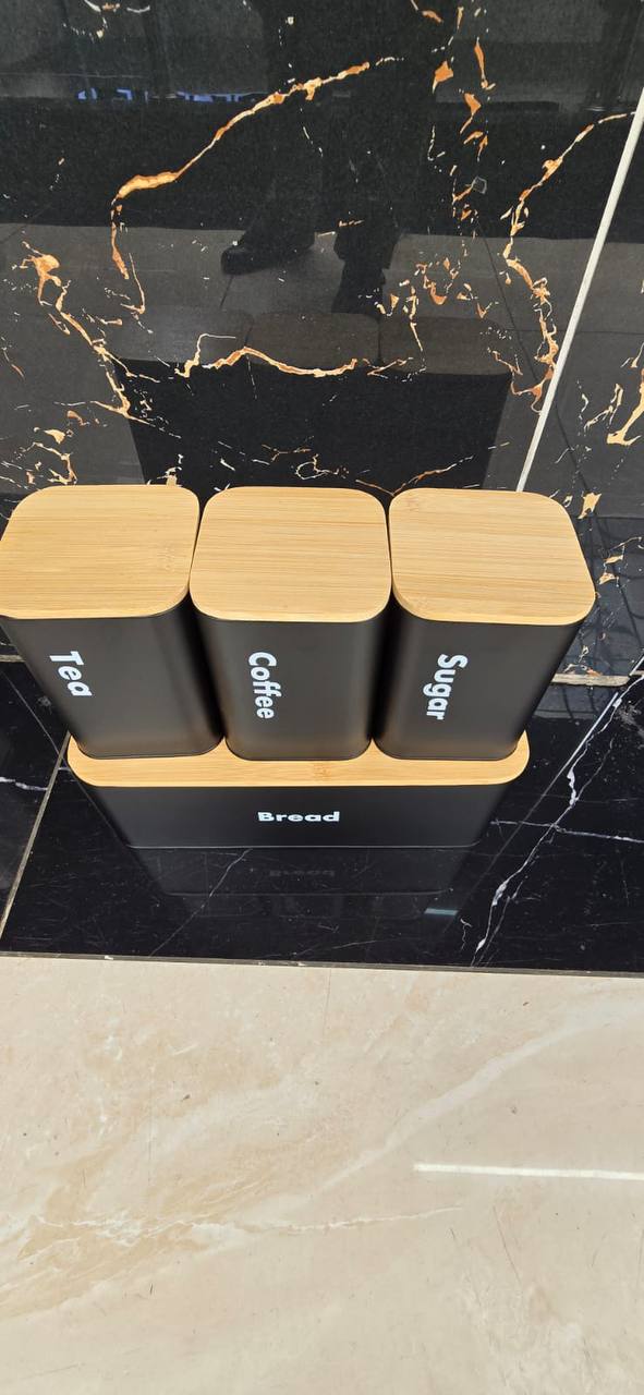 Storage Jars Set with Bamboo Lid