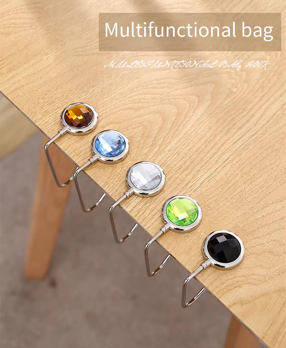 Stainless steel over the counter bag holder hook