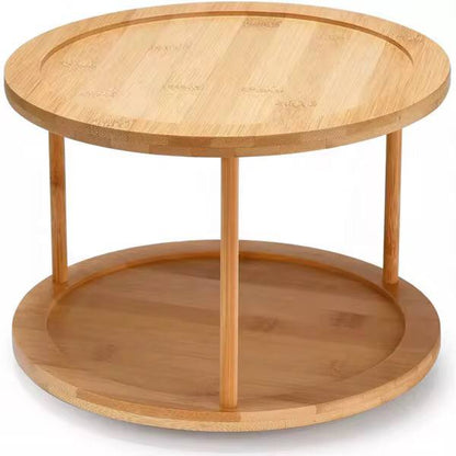 Bamboo rotating spice rack