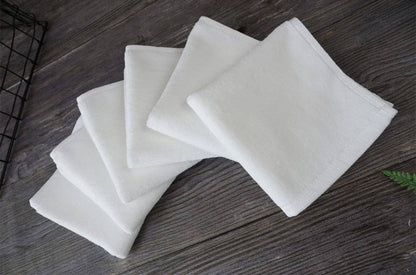 12pc White face towel