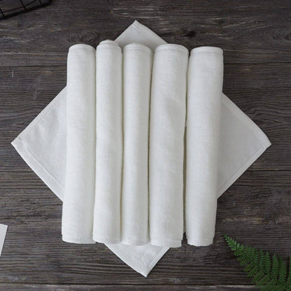 12pc White face towel