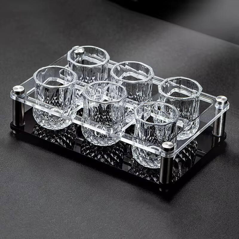 Set of 6 Short Diamond Glasses