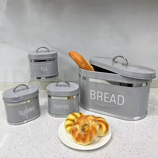 Galvanized metallic Ribbon Bread bin