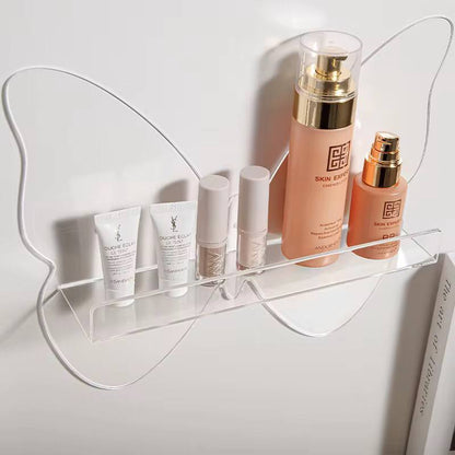 Arcylic  Butterfly design Floating Bathroom Shelve