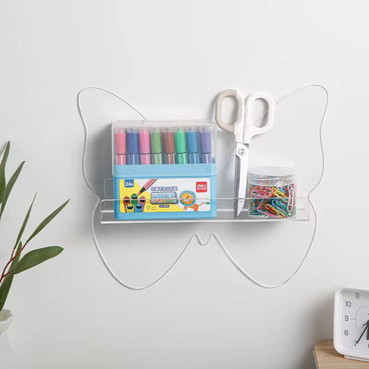 Arcylic  Butterfly design Floating Bathroom Shelve