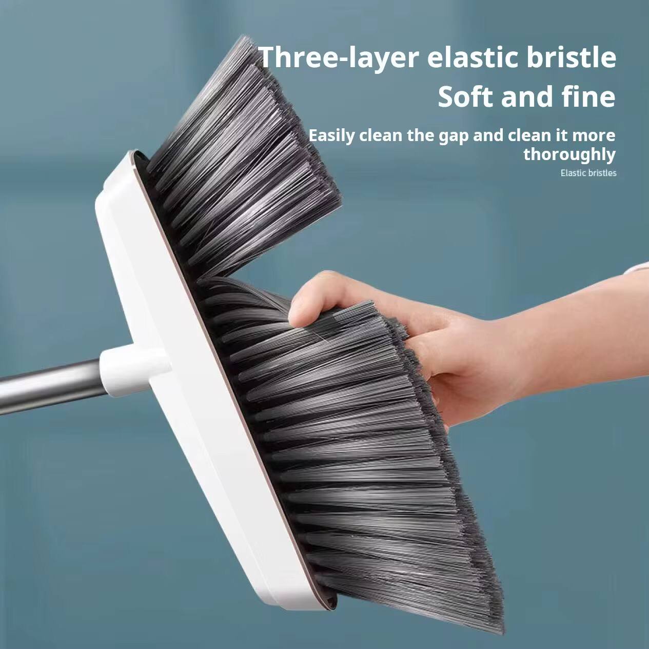 360° Rotating Long Broom & scoop  dustpan set